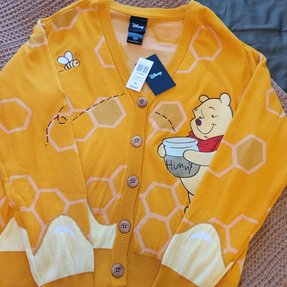 Disney Yellow Winnie the Pooh Cardigan